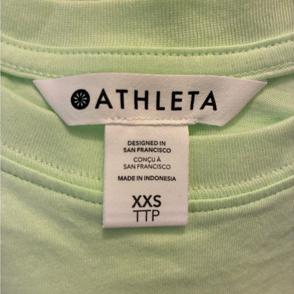 Athleta Mint Green True Cotton Tee